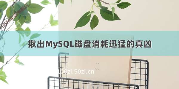 揪出MySQL磁盘消耗迅猛的真凶