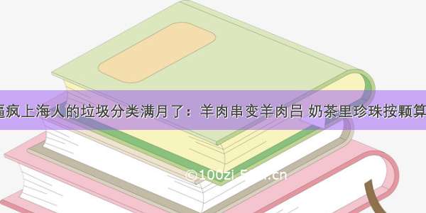 逼疯上海人的垃圾分类满月了：羊肉串变羊肉吕 奶茶里珍珠按颗算...