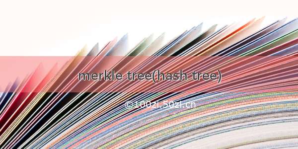 merkle tree(hash tree)