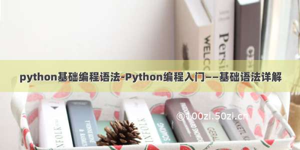 python基础编程语法-Python编程入门——基础语法详解