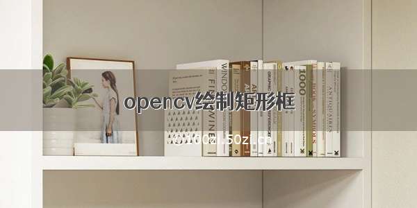 opencv绘制矩形框