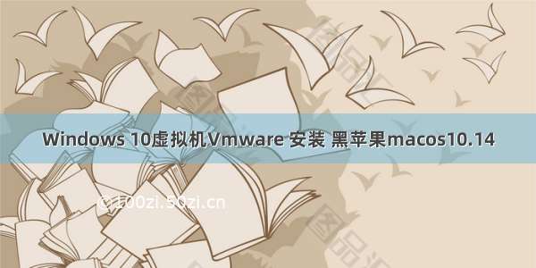 Windows 10虚拟机Vmware 安装 黑苹果macos10.14