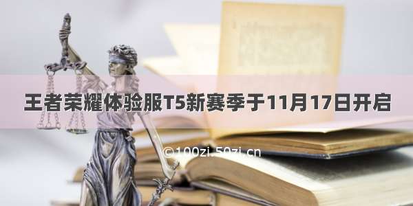 王者荣耀体验服T5新赛季于11月17日开启