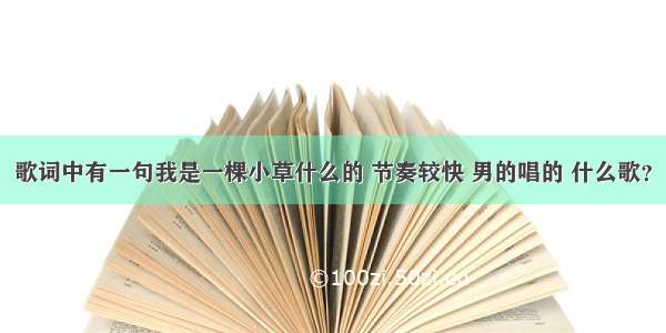 歌词中有一句我是一棵小草什么的 节奏较快 男的唱的 什么歌？