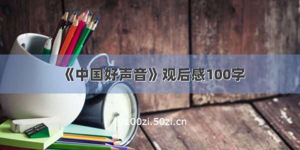 《中国好声音》观后感100字