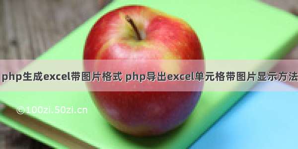 php生成excel带图片格式 php导出excel单元格带图片显示方法