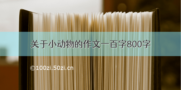 关于小动物的作文一百字800字