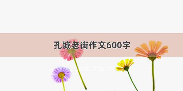 孔城老街作文600字