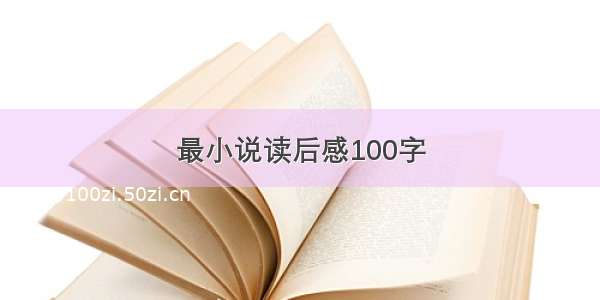 最小说读后感100字