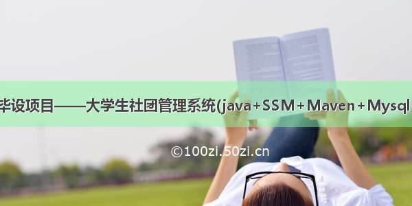 Java毕设项目——大学生社团管理系统(java+SSM+Maven+Mysql+Jsp)