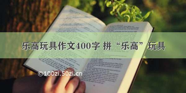 乐高玩具作文400字 拼“乐高”玩具