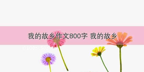 我的故乡作文800字 我的故乡