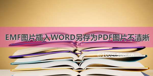 EMF图片插入WORD另存为PDF图片不清晰