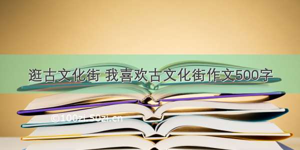 逛古文化街 我喜欢古文化街作文500字