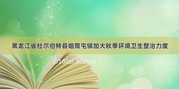 黑龙江省杜尔伯特县烟筒屯镇加大秋季环境卫生整治力度