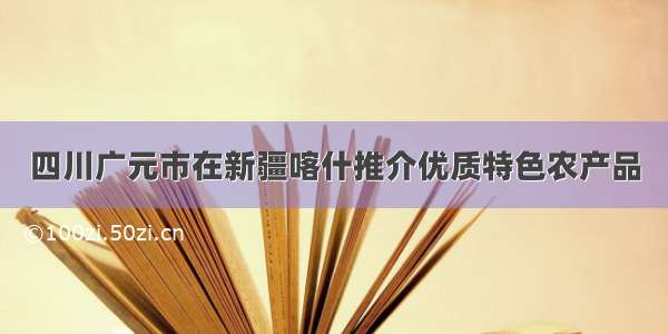 四川广元市在新疆喀什推介优质特色农产品