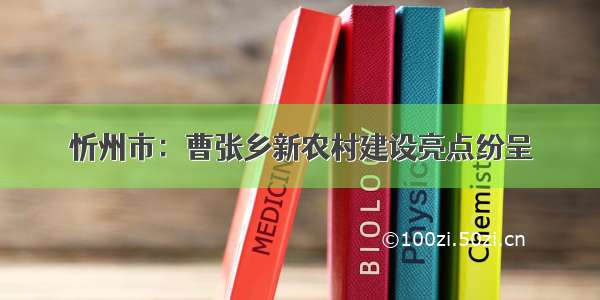 忻州市：曹张乡新农村建设亮点纷呈