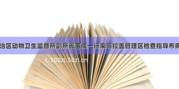 内蒙古自治区动物卫生监督所副所长苗儒一行来乌拉盖管理区检查指导布病防控工作