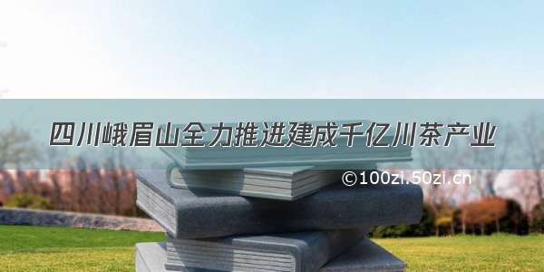 四川峨眉山全力推进建成千亿川茶产业