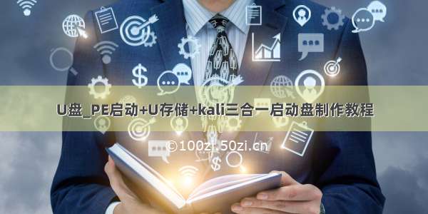 U盘_PE启动+U存储+kali三合一启动盘制作教程