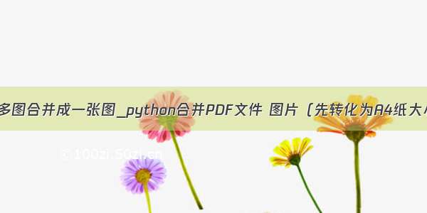 python多图合并成一张图_python合并PDF文件 图片（先转化为A4纸大小PDF）