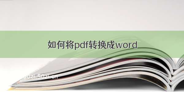 如何将pdf转换成word