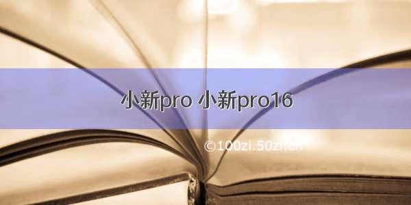 小新pro 小新pro16