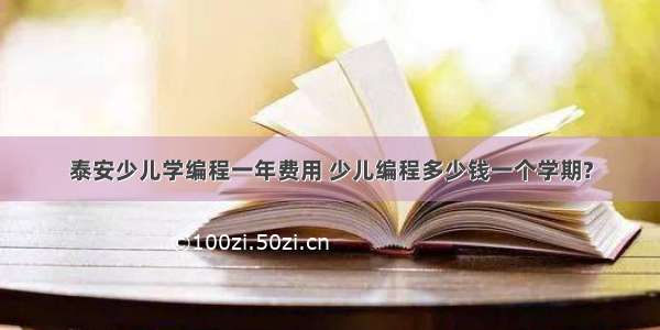 泰安少儿学编程一年费用 少儿编程多少钱一个学期?