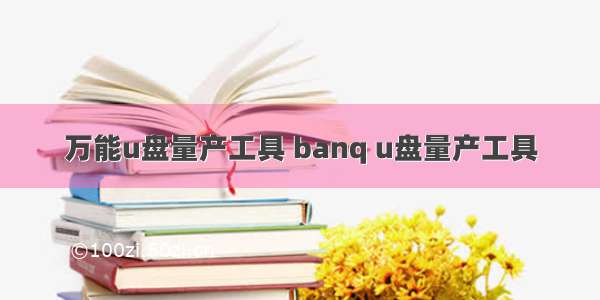 万能u盘量产工具 banq u盘量产工具