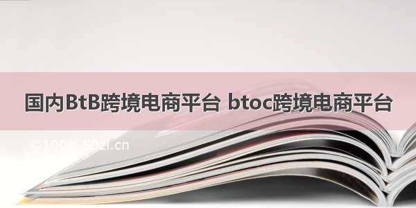 国内BtB跨境电商平台 btoc跨境电商平台