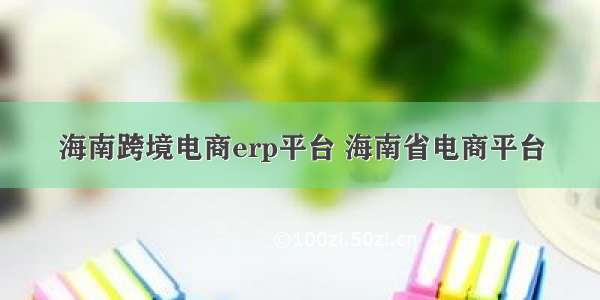 海南跨境电商erp平台 海南省电商平台