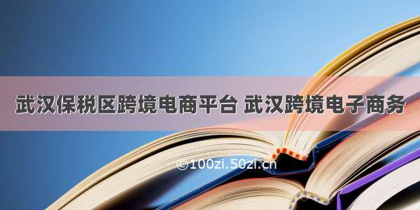 武汉保税区跨境电商平台 武汉跨境电子商务