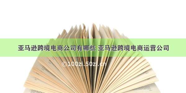 亚马逊跨境电商公司有哪些 亚马逊跨境电商运营公司