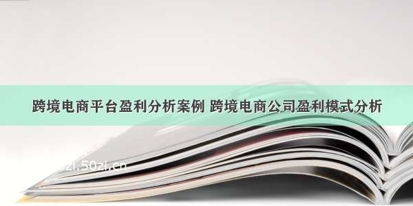 跨境电商平台盈利分析案例 跨境电商公司盈利模式分析