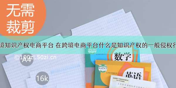 跨境知识产权电商平台 在跨境电商平台什么是知识产权的一般侵权行为