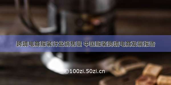 跨境电商服装行业销售量 中国服装跨境电商发展报告