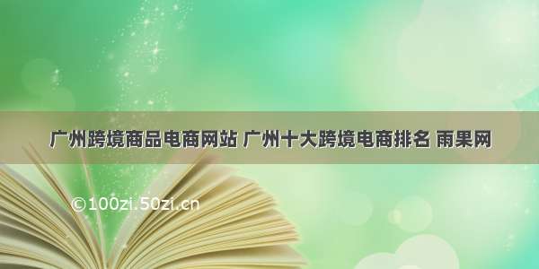 广州跨境商品电商网站 广州十大跨境电商排名 雨果网