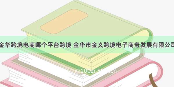 金华跨境电商哪个平台跨境 金华市金义跨境电子商务发展有限公司