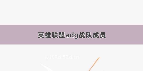 英雄联盟adg战队成员