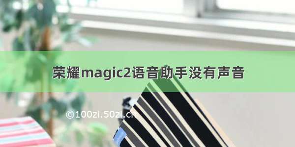 荣耀magic2语音助手没有声音