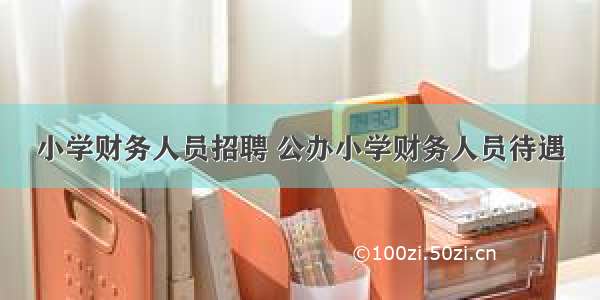 小学财务人员招聘 公办小学财务人员待遇