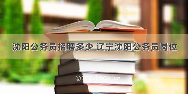 沈阳公务员招聘多少 辽宁沈阳公务员岗位