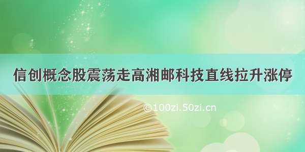 信创概念股震荡走高湘邮科技直线拉升涨停