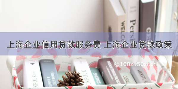 上海企业信用贷款服务费 上海企业贷款政策