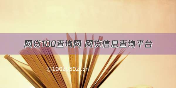 网贷100查询网 网贷信息查询平台