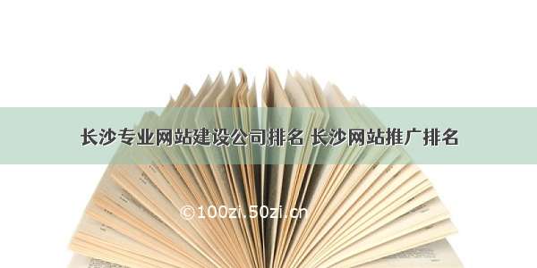 长沙专业网站建设公司排名 长沙网站推广排名