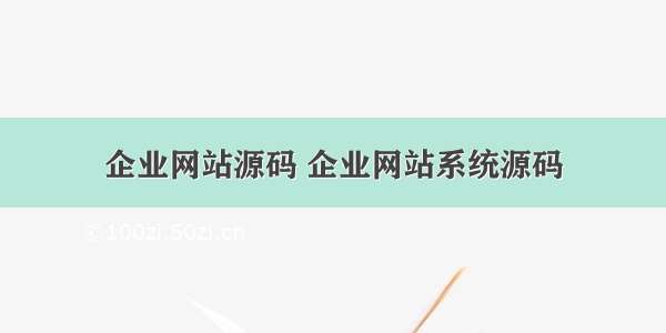 企业网站源码 企业网站系统源码