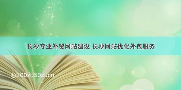 长沙专业外贸网站建设 长沙网站优化外包服务