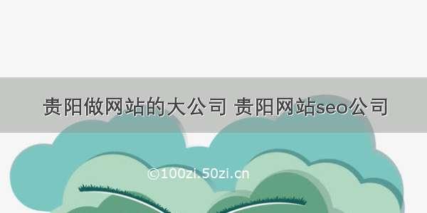 贵阳做网站的大公司 贵阳网站seo公司