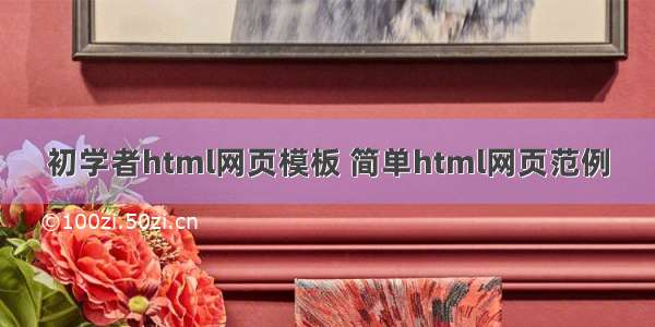初学者html网页模板 简单html网页范例
